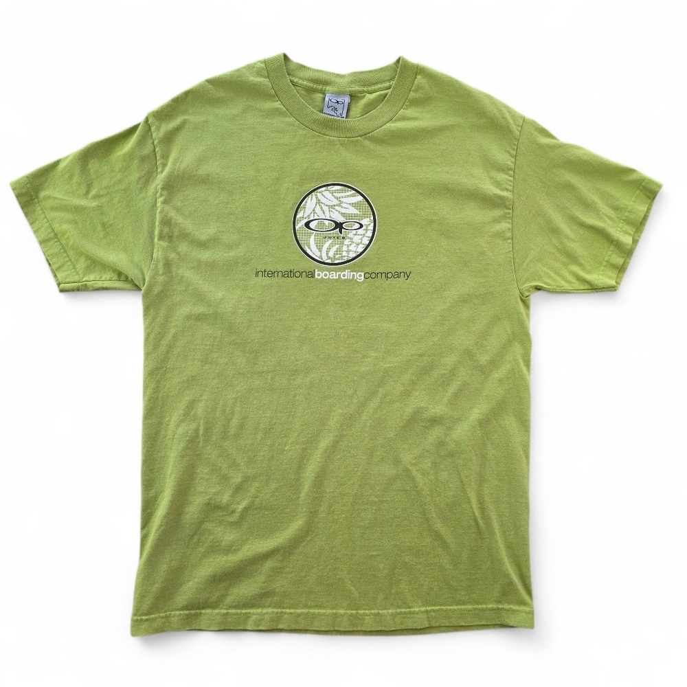 Vintage OP International Boarding Company Green T-Shirt Men’s Size L Surf Skate